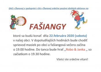 Fašiangy v obci Ďanová