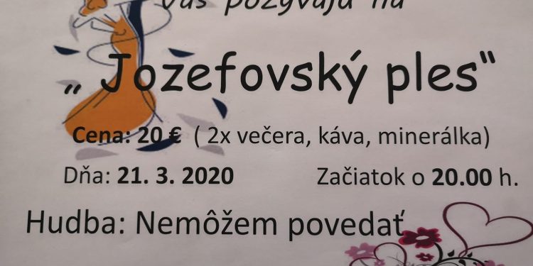 Jozefovský ples v obci Drážkovce