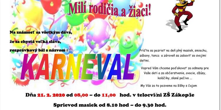 Karneval v obci Zákopčie