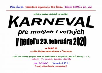 Karneval v obci Čierne