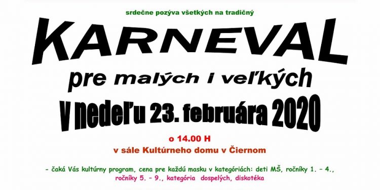 Karneval v obci Čierne