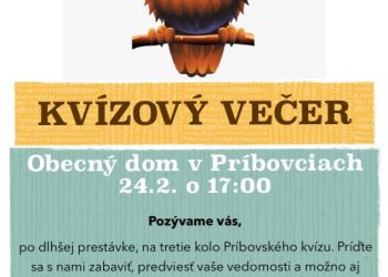 Kvízový večer v obci Príbovce
