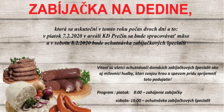 Obecná zabíjačka v obci Prečín