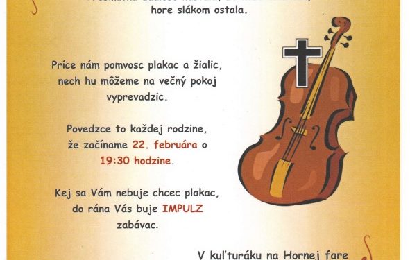 Pochovávanie basy v obci Horná Mariková