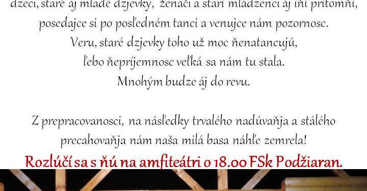 Pochovávanie basy v obci Papradno