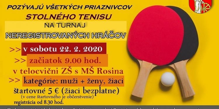 Stolnotenisový turnaj v obci Rosina