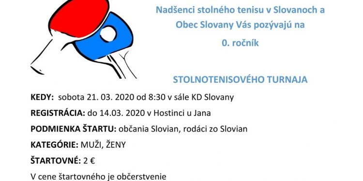 Stolnotenisový turnaj v obci Slovany