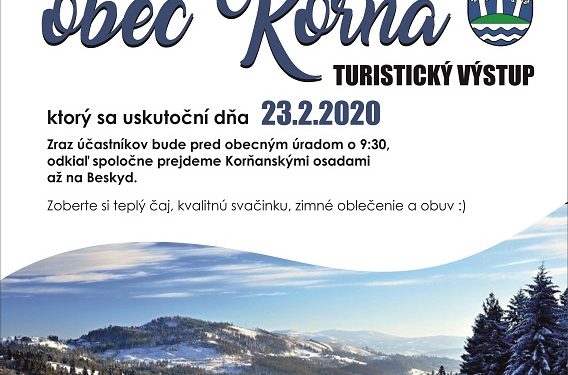 Turistický výstup v obci Korňa