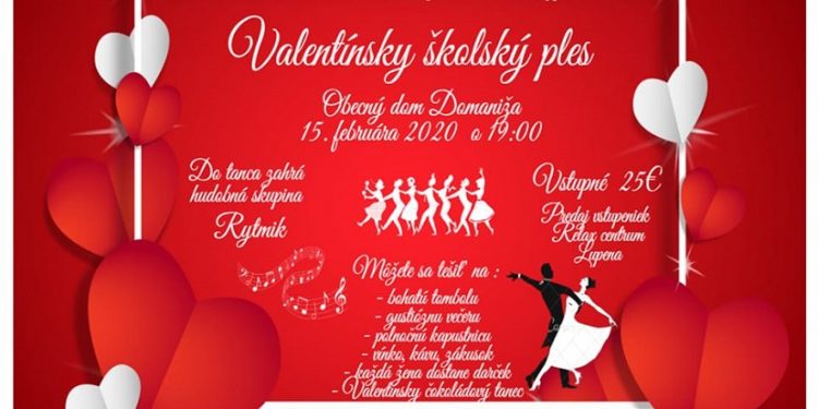 Valentínsky školský ples v obci Domaniža