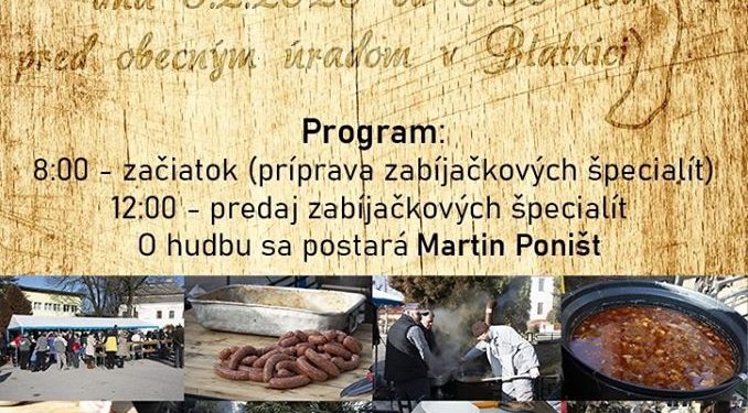 Zabíjačkové hody v obci Blatnica