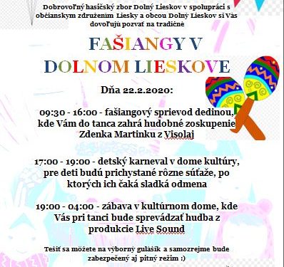 Fašiangy v obci Dolný Lieskov
