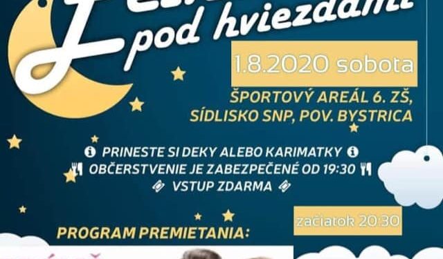 Letné kino pod hviezdami v Považskej Bystrici