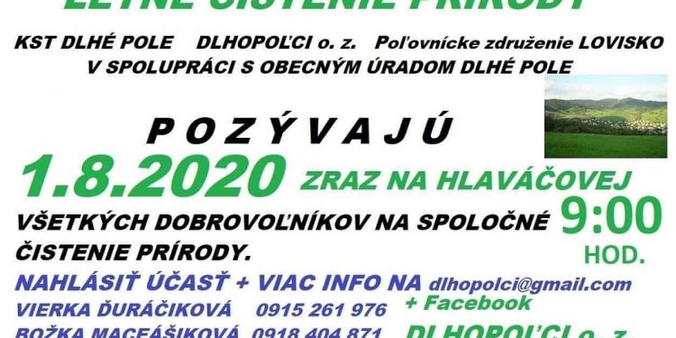 Letné čistenie prírody v obci Dlhé Pole