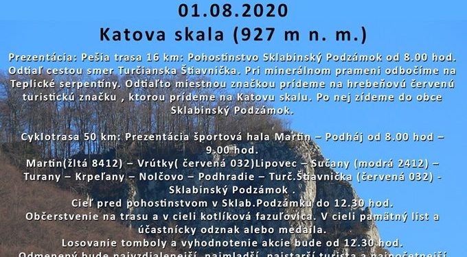 Turistický pochod Turčianskou záhradkou v obci Sklabinský Podzámok