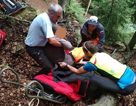 Záchrana turistu v Slnečných skalách