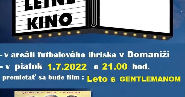 Letné kino v obci Domaniža