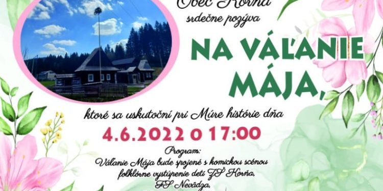 Váľanie mája v obci Korňa