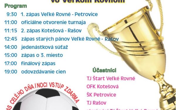 Futbalový turnaj v obci Veľké Rovné