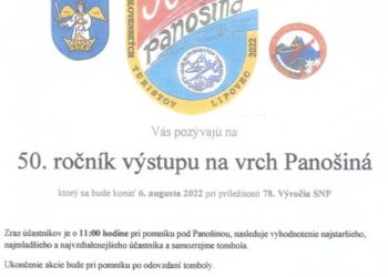 Výstup na vrch Panošiná z obce Lipovec