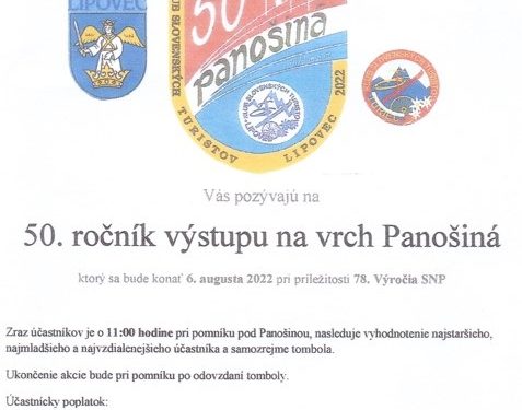 Výstup na vrch Panošiná z obce Lipovec