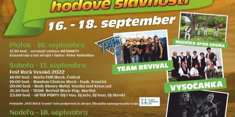 Hodové slávnosti v obci Vysoká nad Kysucou