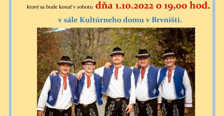 Koncert skupiny Moštenskí pajtaši v obci Brvnište