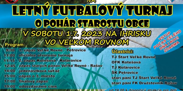 Futbalový turnaj v obci Veľké Rovné