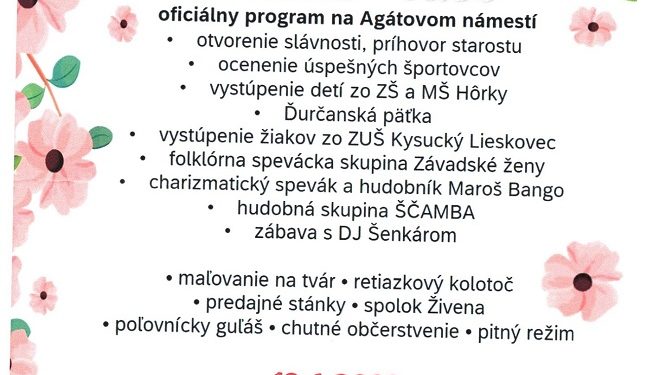 Hodové slávnosti v obci Hôrky
