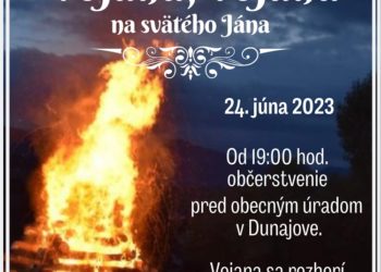 Jánska vatra v obci Dunajov