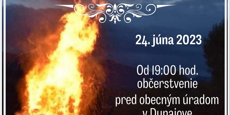 Jánska vatra v obci Dunajov