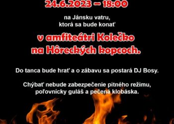 Jánska vatra v obci Hôrky
