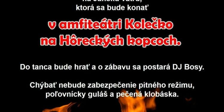 Jánska vatra v obci Hôrky