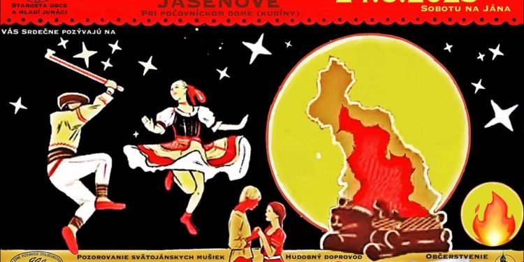 Jánska vatra v obci Jasenové