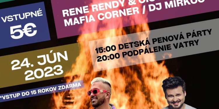 Jánska vatra v obci Kotešová