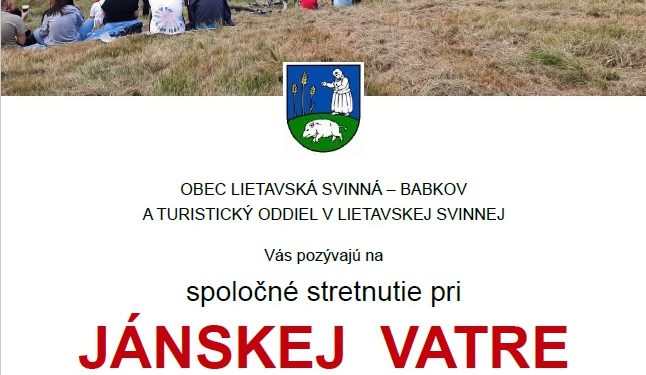 Jánska vatra v obci Lietavská Svinná