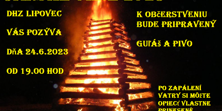 Jánska vatra v obci Lipovec