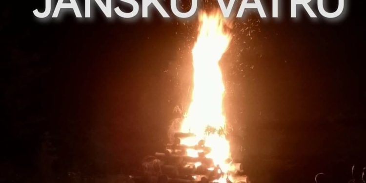 Jánska vatra v obci Malé Lednice