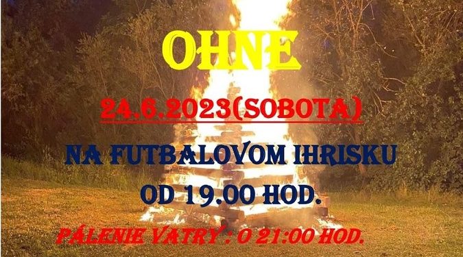 Jánska vatra v obci Mojš