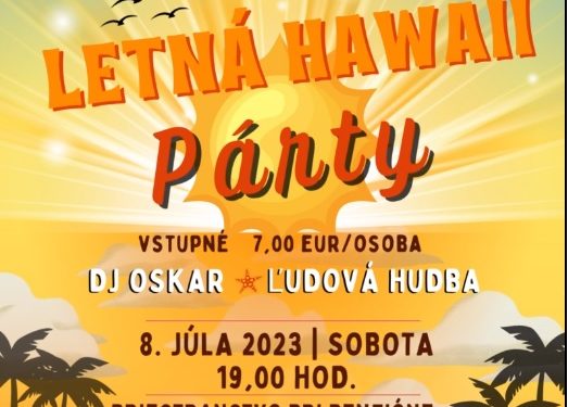 Letná Hawaii párty v obci Lysica
