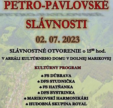 Petropavlovské slávnosti v obci Dolná Mariková