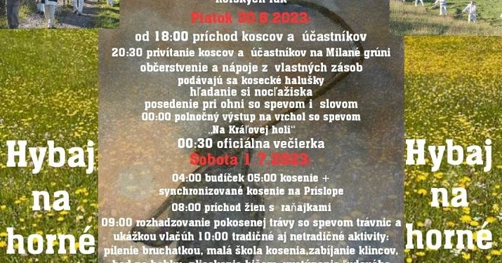 Súťaž v kosení Nolčovská kosa v obci Nolčovo