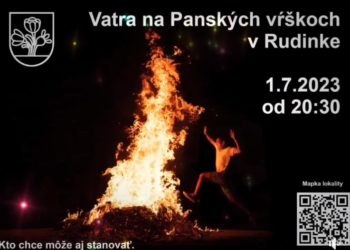Vatra v obci Rudinka