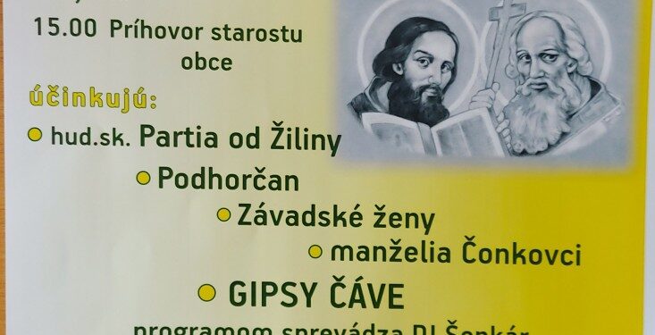 Cyrilometodské hody v obci Podhorie