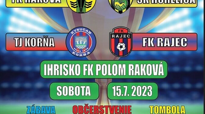 Futbalový turnaj v obci Raková
