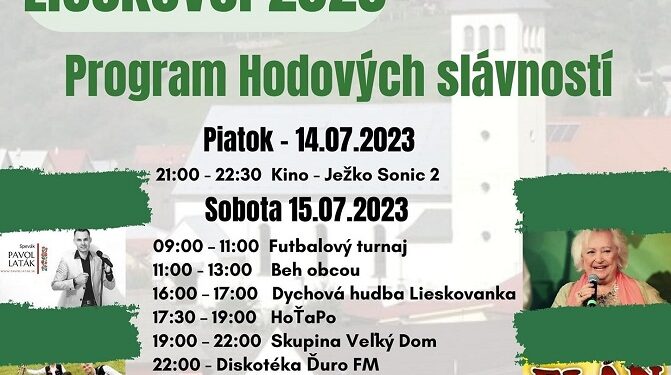 Hodové slávnosti v obci Kysucký Lieskovec