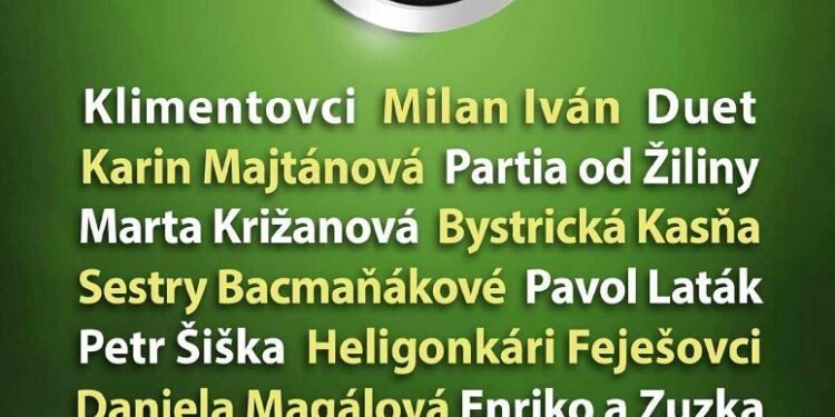 Hudobné podujatie Pesničky z kasína v obci Veľké Rovné