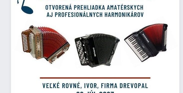 Hudobné podujatie Vršárska harmonika v obci Veľké Rovné