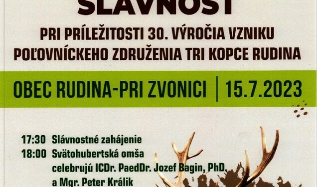 Svätohubertská slávnosť v obci Rudina
