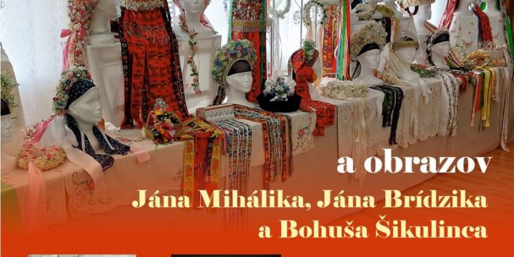 Výstava svadobných párt a vencov autorky Anny Kulichovej v obci Horná Mariková