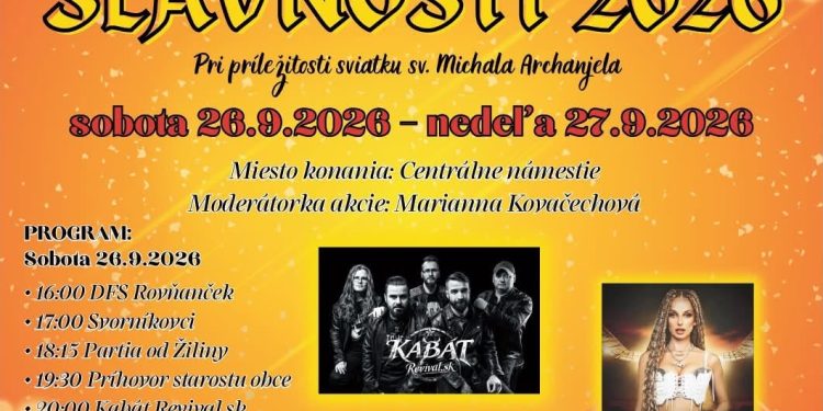 Hodové slávnosti v obci Veľké Rovné
